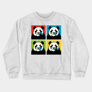 Pop Smirk Panda - Funny Panda Art Crewneck Sweatshirt